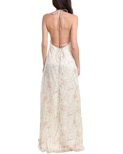 LoveShackFancy Cabane Silk Maxi Dress