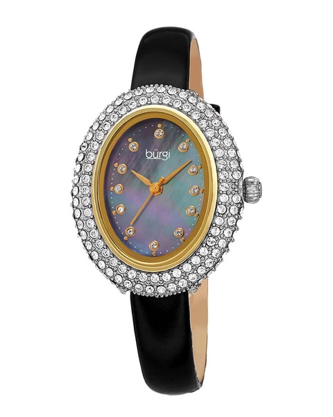 Burgi Women's Patent Leather Watch