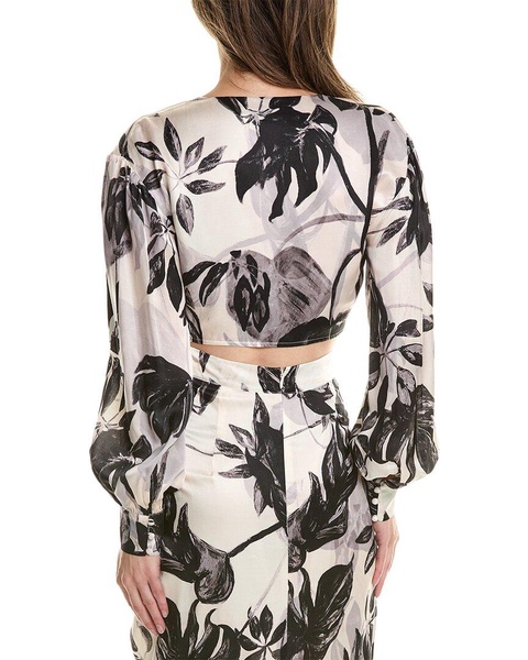 AllSaints Carla Silk-Blend Top