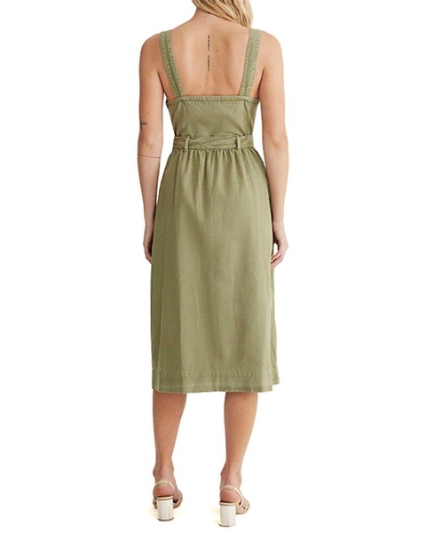 AG Jeans Britta Linen-Blend Midi Dress
