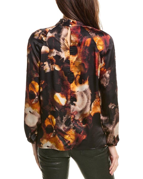 AllSaints Zola Mars Silk-Blend Top