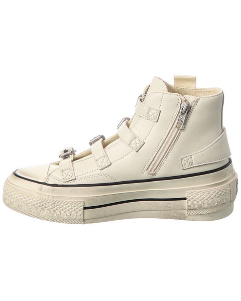 razor leather platform high-top sneaker