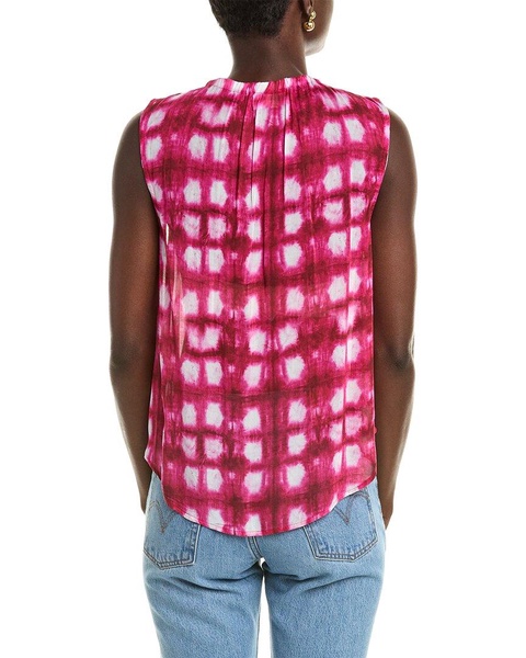 sleeveless shirred neck pullover