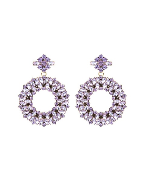 Eye Candy LA Crystal Loop Drop Earrings