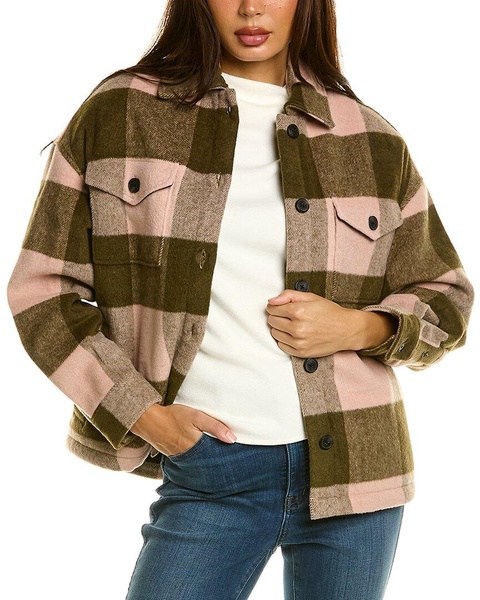 AllSaints Luella Check Wool-Blend Jacket