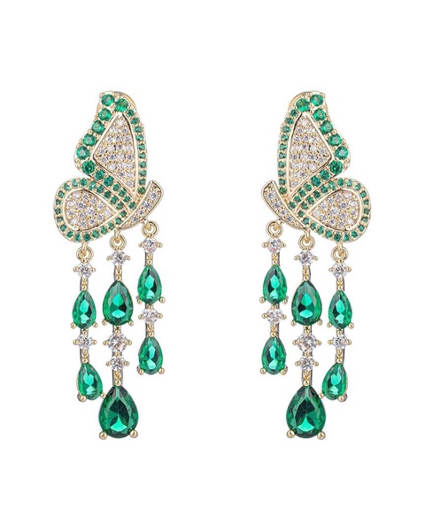 Eye Candy LA Monarch CZ Dangle Earrings