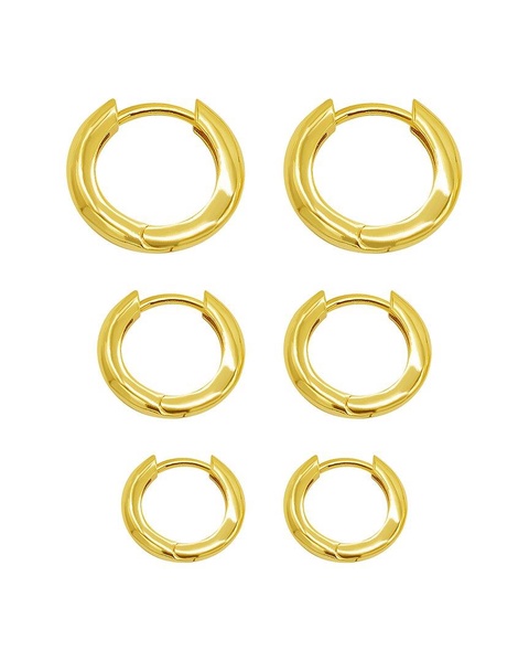 ADORNIA 14K Plated Hoops