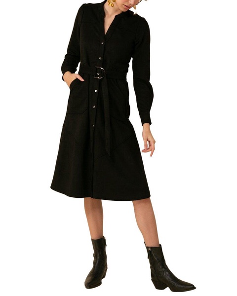 Hale Bob Straight Ultra Suede Gown
