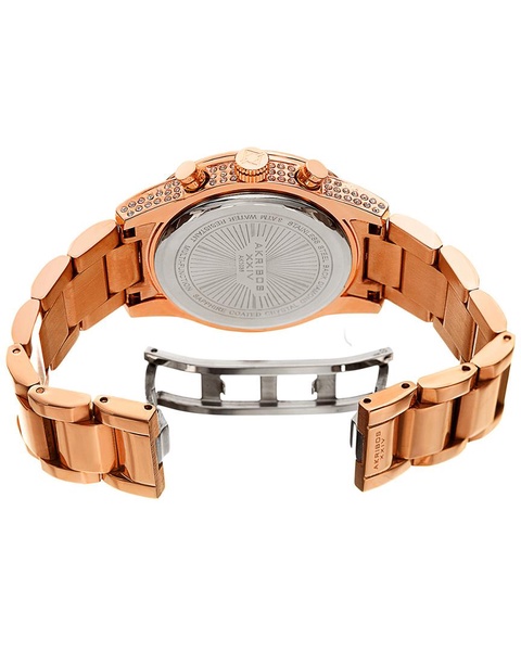 Akribos XXIV Women's Stainless Steel Diamond Accent Watch