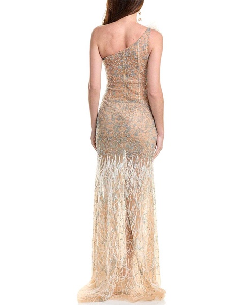 Jovani Illusion Bodice Embellished Maxi Dress