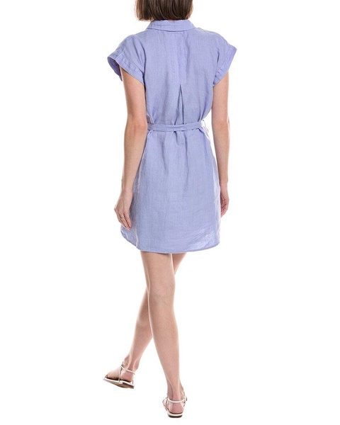 belted linen tunic shirtdress