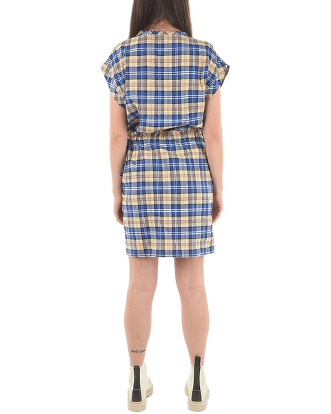 Woolrich Patch Breast Pocket Tartan Checked Linen-Blend Tunic 