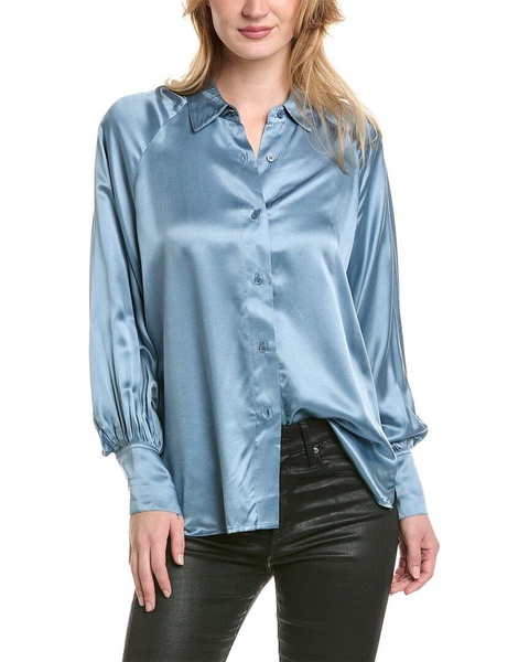 AllSaints Oana Silk-Blend Shirt