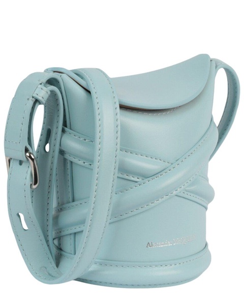 Alexander McQueen The Curve Mini Leather Bucket Bag