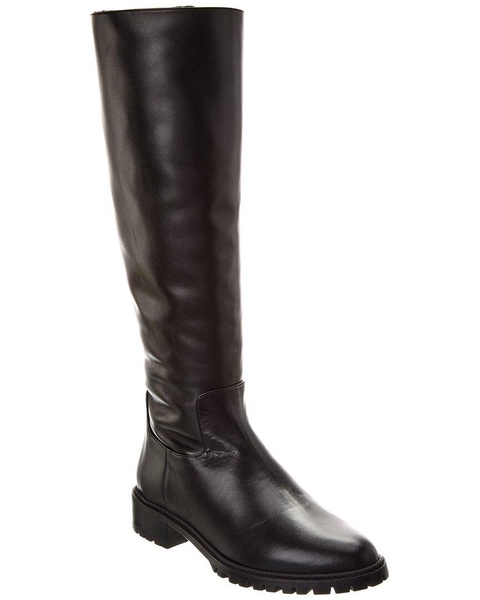 Stuart Weitzman Cozy City Zip Leather To-The-Knee Boot