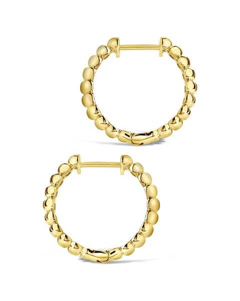 Sterling Forever 14K Plated Bubble Hoops