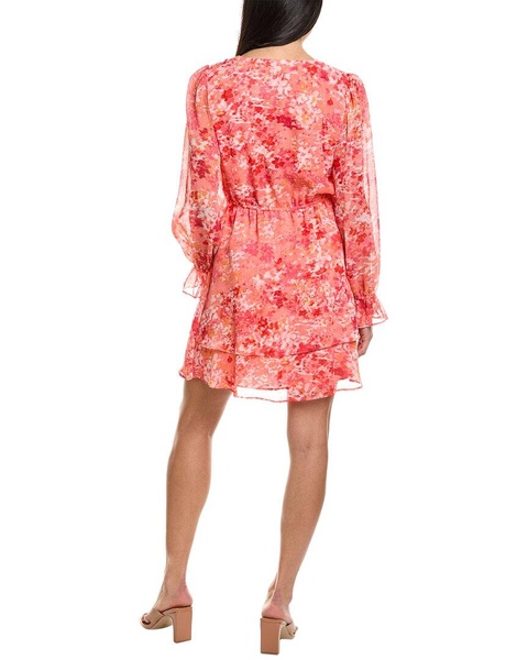 CeCe Tiered Mini Chiffon Dress