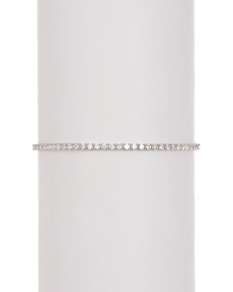 ADORNIA Silver Crystal Lariat Bracelet