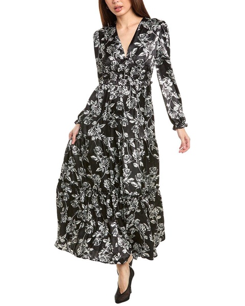 Gracia Satin Tiered Maxi Dress
