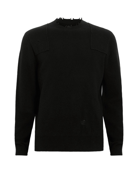 Wool-Blend Distressed Pointer Sweater