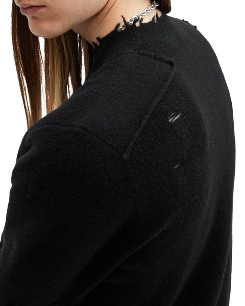 Wool-Blend Distressed Pointer Sweater