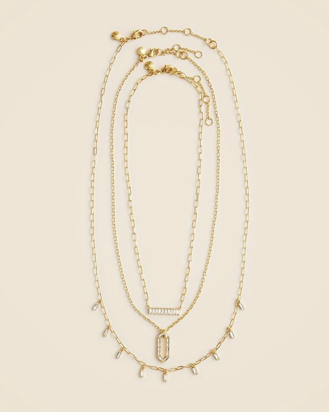 Dainty layered necklaces set