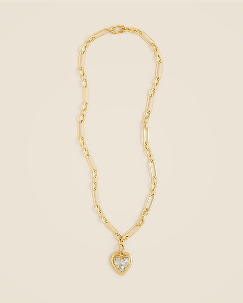 Crystal heart pendant necklace
