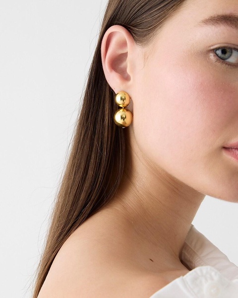 Metallic ball earrings