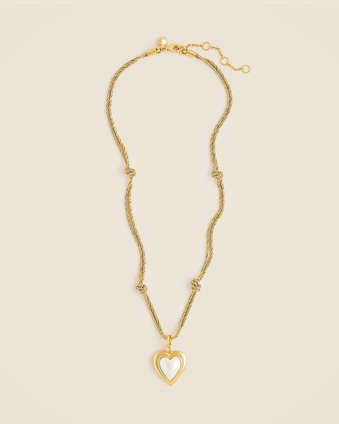 Pearl heart pendant necklace