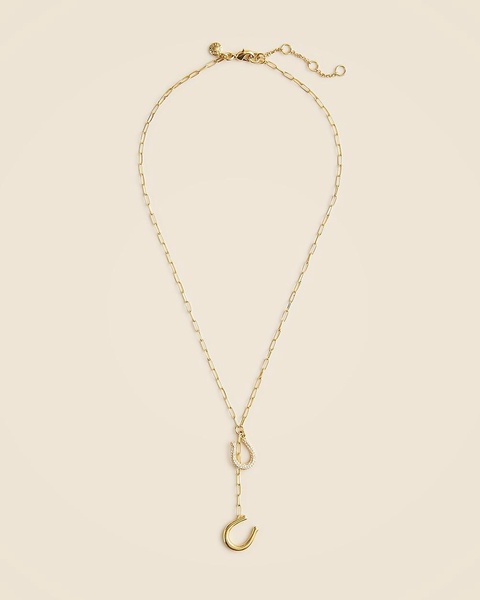Horseshoe lariat necklace