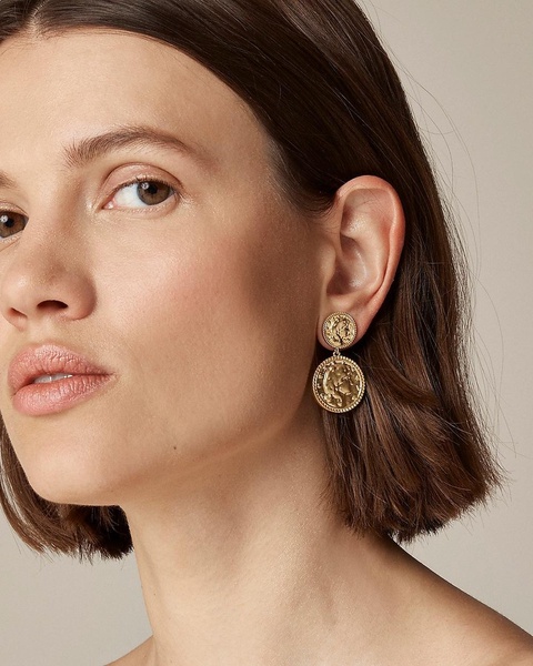 Coin drop earrings