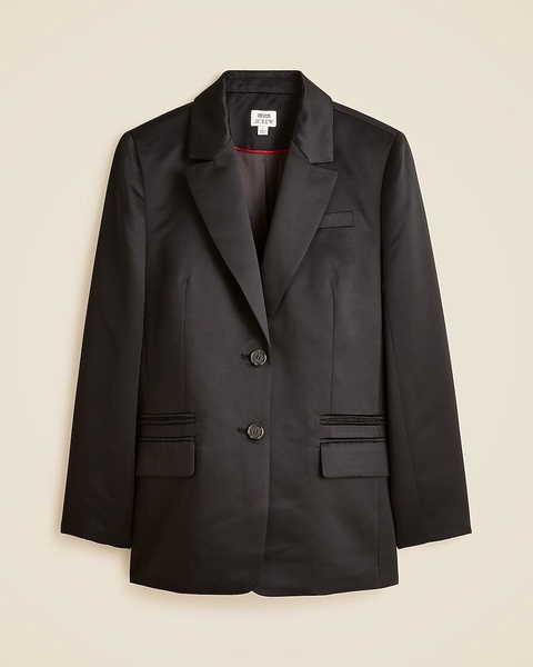 Christopher John Rogers X J.Crew relaxed blazer in duchesse satin