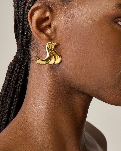 Sculptural squiggle earrings