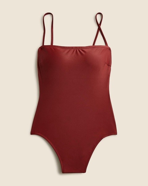 Squareneck one-piece swimsuit