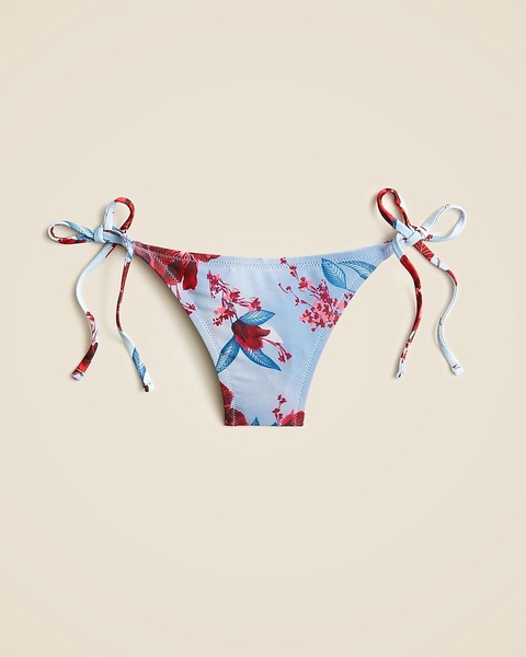 String bikini bottom with tulle in floral print