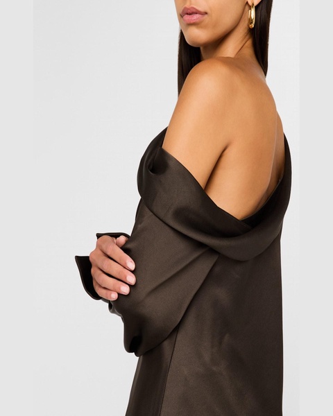 Alice Satin One-Shoulder Top