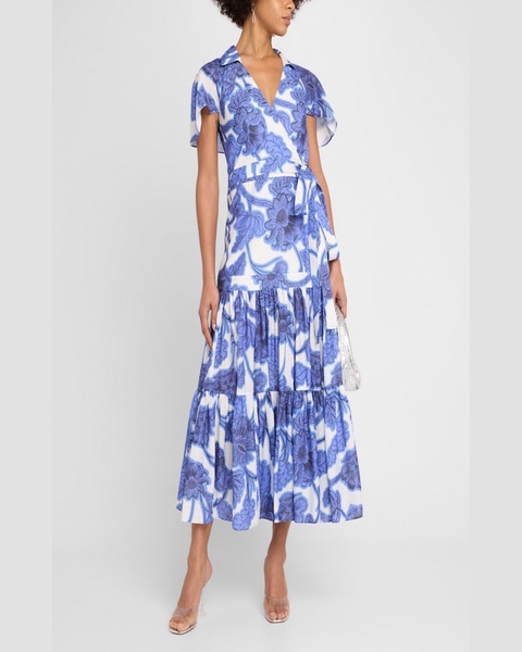 Avanna Floral Short-Sleeve Wrap Dress