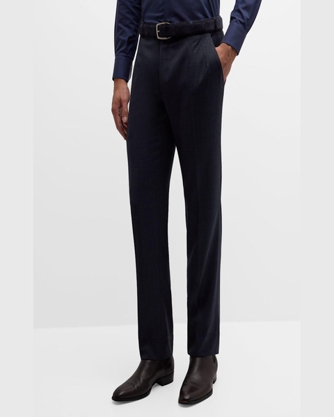 Men's Textured Wool Dress Pants