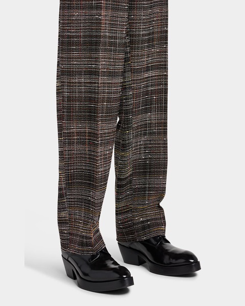 Men's Dalton Cuban-Heel Leather Derby Shoes