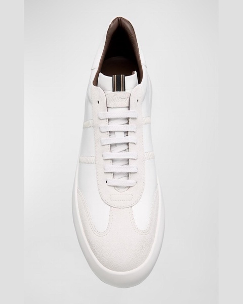 New Cassette Mixed Leather Sneakers