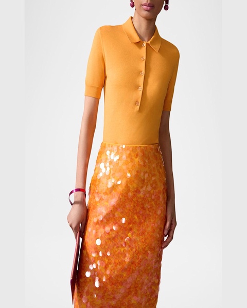 Ombre Sequin Midi Skirt