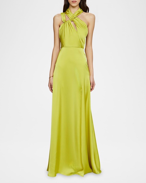 Allen Strappy Satin Gown