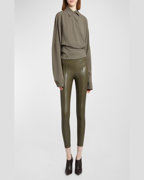 Draped Crepe Blouse
