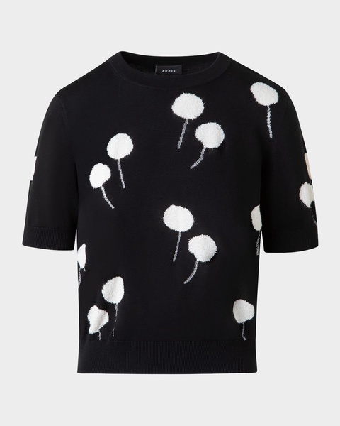 Windflower Short-Sleeve Cotton Sweater
