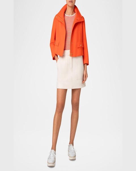 Fitted Wool Tricotine Jacket