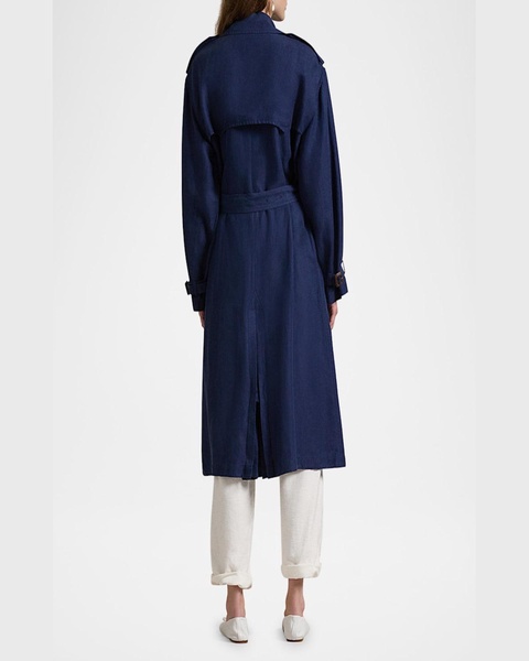 Silk-Blend Trench Coat