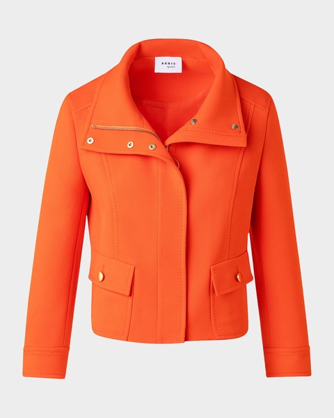 Fitted Wool Tricotine Jacket