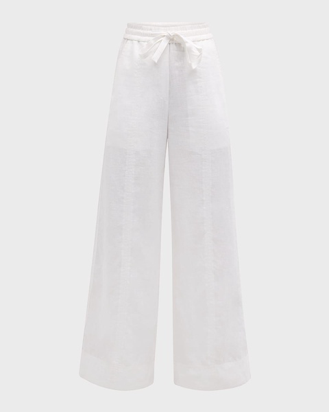 Holden Wide-Leg Linen Pants