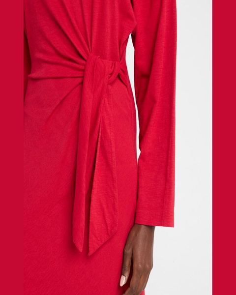 Vanina Tie-Waist Organic Cotton Midi Dress