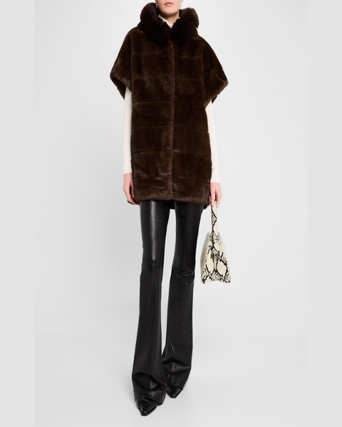 The Gloria Faux Fur Short Sleeve Vest